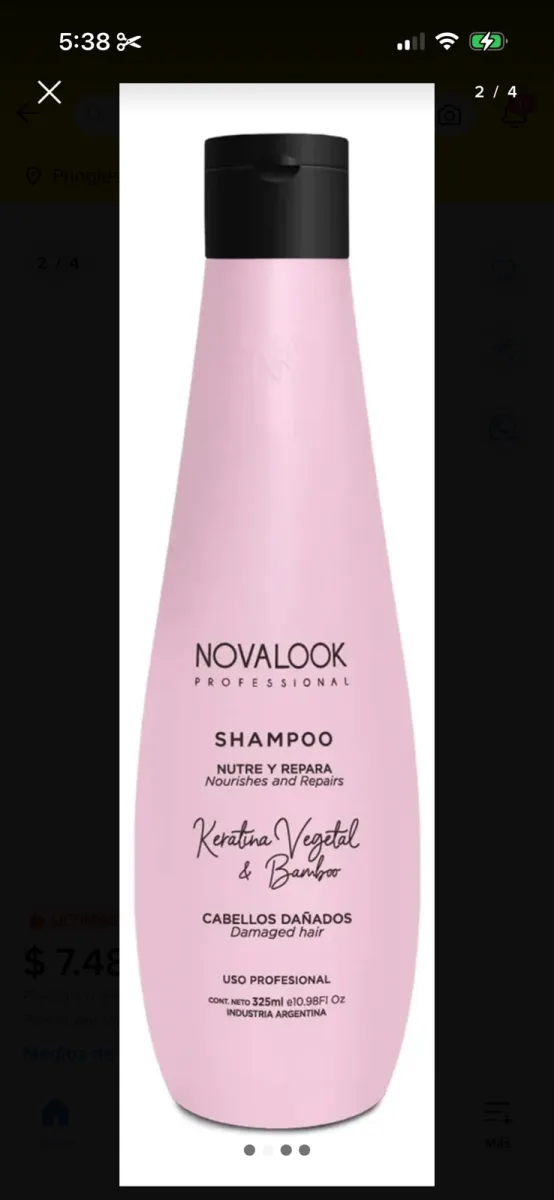 Shampo keratina vegetal y Bamboo